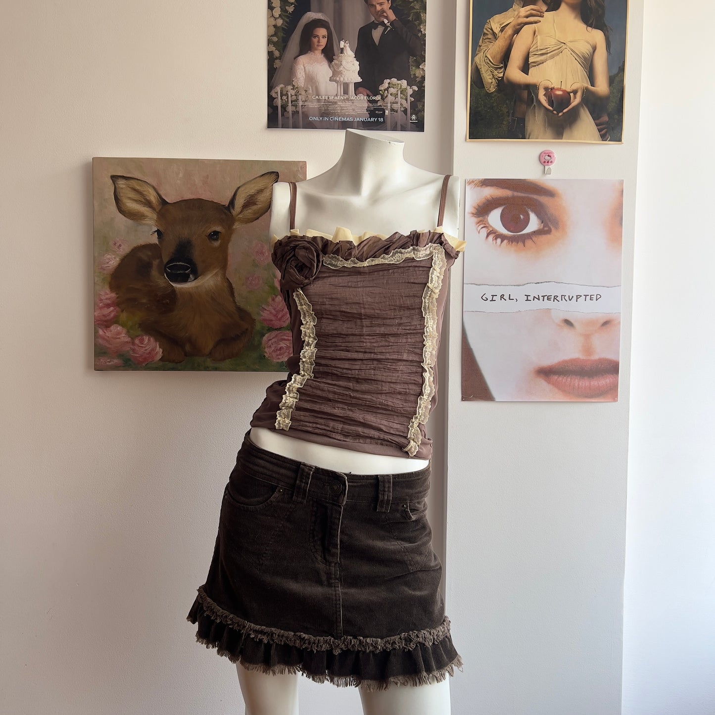 romantic grunge doll top with rossette