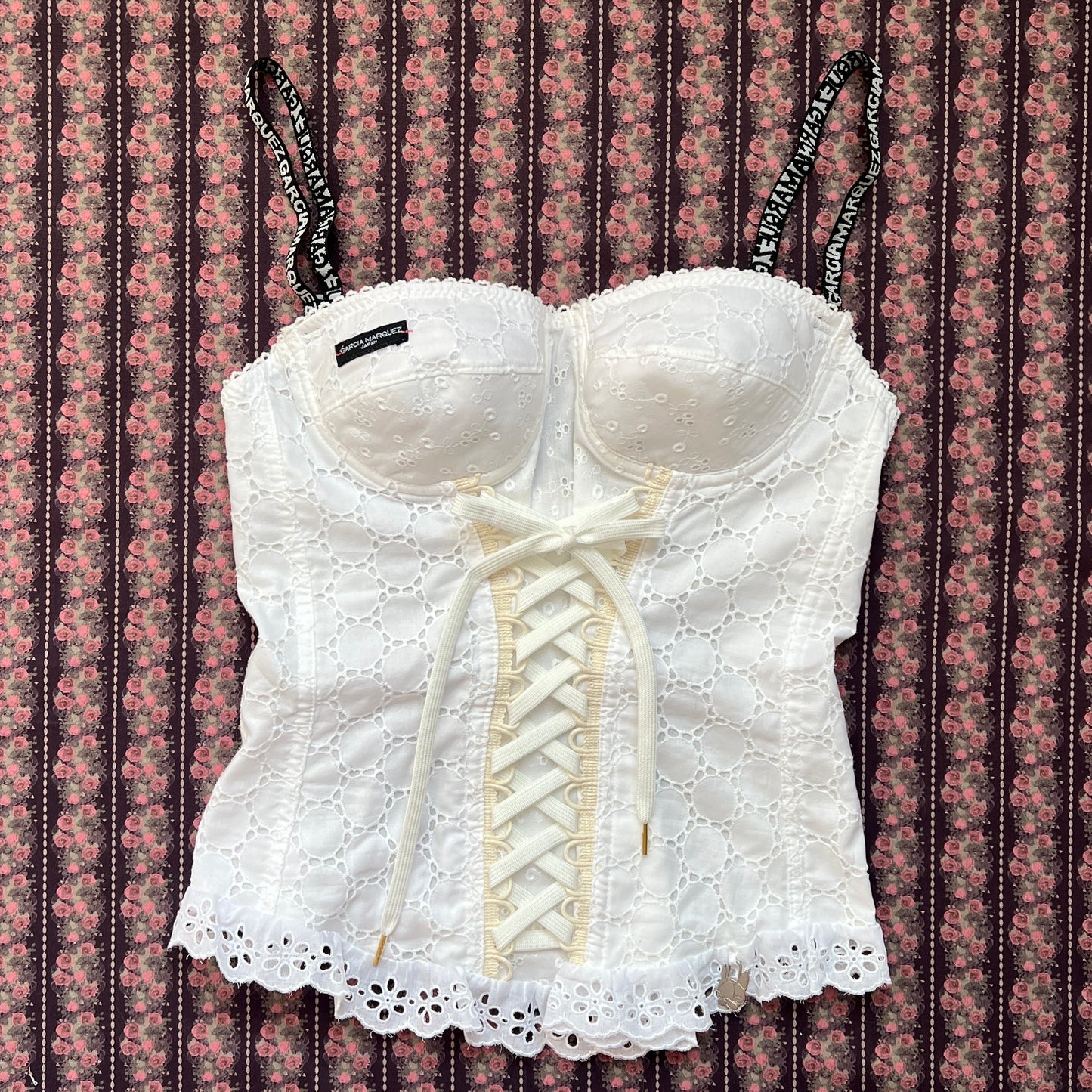 garcia marquez white eyelet corset new with tags ☘︎ small-medium for a b cup