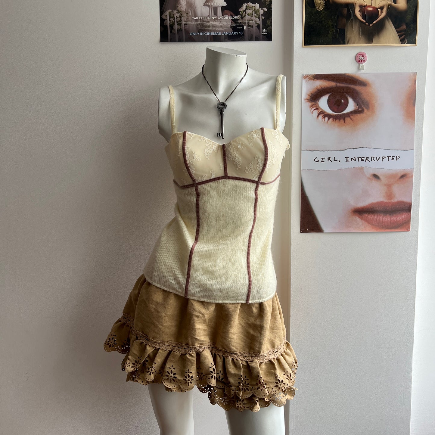 intimissimi knit bustier in cream